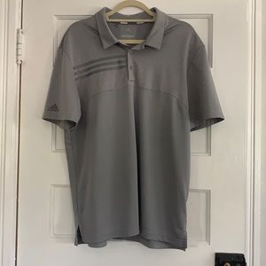 ADIDAS, grey golf polo L